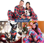 Spark Paws Dog Christmas Pajama, Dog Recovery Suit Male, Onesie, Ultra-Soft and 4-Way Stretch, for Small Medium and Large Breeds - Green and Red Plaid - 2XL
