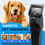 3 Pack Pet Grooming Clipper Blades with Steel Cutters, Sizes 10, 30 & 7FC, Black, Compatible with Andis, Oster A5, Wahl KM10 A5 Style Dog Clippers