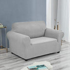 Joccun Stretch Chair Couch Cover,1-Piece Sofa Slipcover Spandex Jacquard Fabric Sofa Covers with Elastic Bottom,Washable Furniture Protector for Dogs,Cats,Kids(Armchair, Wide 35" - 55",Silver)