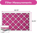 20x30x1 Air Filter (6-Pack) | Made in the USA | Color Changing | Remove Cat and Dog Odor | MERV 8 for Pet Hair Dander and Dust | 19.75"x29.75"x0.75" Exact Size
