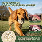 TwoEar Dog Rope Toys for Large Dogs - 3 Pack Dog Chew Toys | Indestructible Natural Cotton Rope Toys for Dogs - Tough Chew Tug of War Dog Toy for Boredom, Teeth Clean