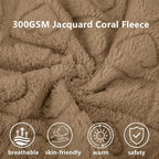 gogobunny Pet Blanket for Dogs Cats, 300GSM Ultra Soft Coral Fleece Blanket, Washable Small Dog Cat Blanket, Calming Crate Mat, Furniture Protector for Couch Bed Car Seat, Brown, 30x40IN