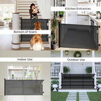 Retractable Baby Gate,Mesh Baby Gate or Mesh Dog Gate,34" Tall,Extends up to 100" Wide,Child Safety Gate for Doorways, Stairs, Hallways, Indoor or Outdoor