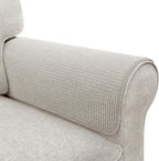 Couch Arm Covers, Sofa Arm Covers, Waterproof Armrest Covers for Sofa, Armchair, Loveseat, Non-Slip Recliner Arm Covers, Sofa Headrest Covers, Arm Chair Covers Set of 2 (Light Gray, 26"×26")