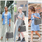 Lasaviin Fashion Dog Purse Pet Carrier Leather Bag for Small Dogs Cats Puppy, Portable Tote Bag Airline Approved Soft-Sided Carriers (Grey)