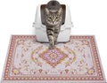 Glittme Cat Litter Mat, 24"x15" Non-Slip Washable Trapping Mat for Cats | Litter Trapping Mat With Thick PVC Coil To Catch Scatter, Soft On Paws And Waterproof Bottom To Protect Floors