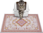 Glittme Cat Litter Mat, 24"x15" Non-Slip Washable Trapping Mat for Cats | Litter Trapping Mat With Thick PVC Coil To Catch Scatter, Soft On Paws And Waterproof Bottom To Protect Floors