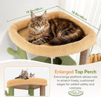Globlazer Extra Large Cactus Cat Tree, 78 inch Sturdy Tall Cactus Cat Tree Tower for Indoor Multiple Large Adult Cats Kittens with 6 Scratching Posts, Enlarged Top Perch, 2 Padded Condos, S78G, Green