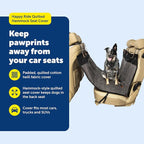 PetSafe Happy Ride Quilted Dog Car Seat Cover, Hammock, Black | Dog Hammock Seat Cover for Car, Scratch-Resistant Quilted, 4 Adjustable Headrest Straps, Nonslip Backing, Machine Washable