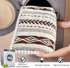 Couch Cover for Dogs, Washable Non-Slip Boho Geometric Pet Sofa Protector, Soft Sofa Slipcovers Cushion Protector for Dogs and Cats. (Coffee, 27.6" x 59.06" x 1.5")