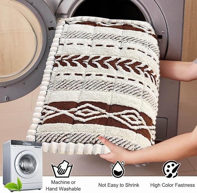Couch Cover for Dogs, Washable Non-Slip Boho Geometric Pet Sofa Protector, Soft Sofa Slipcovers Cushion Protector for Dogs and Cats. (Coffee, 27.6" x 82.7" x 1.5")