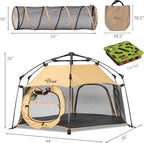 Cat Tent for Indoor and Outdoor Cat Enclosures(Outdoor, Tunnel, and Pet playpen) X-Large Portable Cat Tunnel Play Tents for Cats Rabbits and Small Animals