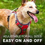 Embark Adventure Large Dog Harness – No-Pull, Reflective Trim, Military-Grade Nylon, Front Clip with Gel-Lined Handle