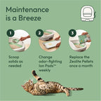 Purina Tidy Cats Breeze Covered Cat Litter Box System Kit with Pellet Cat Litter, Hooded Litter Box, and Litter Box Pads