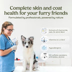 PAWFUME Skin & Coat Detangler Spray for Dogs, 2-Pack – Soothe Dry, Itchy Coats Quickly – Non-Toxic Chamomile & Oat Formula, Essential Fatty Acids & Vet-Certified – Dog Detangler Spray Dematting Care