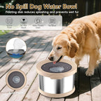 UPSKY 10L Dog Water Bowl No Spill Stainless Steel for Slow Drinking Beige | Large Capacity, Spill-proof, Non-slip Design, Durable, For Large Dogs, Messy Drinkers & Multi-pet Homes, Outdoor / Indoor