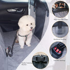 VIVAGLORY Dog Seat Cover Dog Hammock, Large, Heather Black | Seat Cover for Car Suv & Truck, Back Backseat Split Hair Resistant Protector for Pet