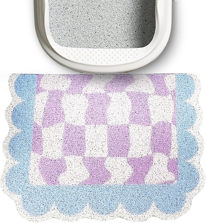 Lukamoo® Cute Cat Litter Mat (Blue, Medium (24'' x 16''))