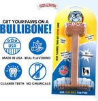 Bullibone Nylon Dog Chew Toy for Aggressive Chewers - Dental Hygiene Bone with Beef Flavor, Durable Tough Chew Toys for Extra Large Dogs, Indestructible Dog Bone - 3 Pack