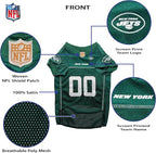 Pets First NFL New York Jets Dog Jersey, Size X-Small, Football Shirt Costume for Pet, Dog Sports T-Shirt, NFL Team Clothing for Cats, Licensed Pet Apparel Available in 7 Sizes and 32 Teams