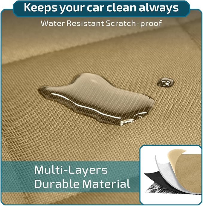 Veckle SUV Cargo Liner for Dogs - Trunk Cover with Bumper Flap Protector | Waterproof Pet Cargo Cover with Side Flaps, Dog Car Seat Cover with Non-Slip Trunk Mat, Prevents Scratches Pet Hair Mud Dirt
