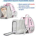 Lollimeow Cat Carrier Backpack, Expandable Bubble Pet Carrier for Cats and Small Dogs, Airline Approved Travel Backpack for Hiking, Walking & Outdoor Adventures - Supports up to 14 lbs