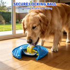 Slow Feeder Dog Bowls, Lick Mat & Interactive Rolling Ball, Dishwasher Safe | 2-in-1 Enrichment Lick Bowl, Anti-Slip Suction Base, Fits Liquid & Thick Treats, 150ml for Small Medium Large Dogs & Cats