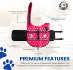 Dog Life Jacket - Swimming Vest for Dogs, Adjustable, Reflective, Comfortable, Multiple Colors, Patterns, XX-Small to Extra Large Dog Swim Vest with Handle (Pink Polka Dot, Medium)