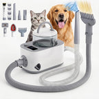 Dog Vacuum & Dryer for Dogs, 9 in 1 Dog Grooming Kit with Metal Blade Pet Clippers, Adjustable Speed and 3 Heat Settings Blower