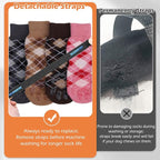 EXPAWLORER Dog Socks to Prevent Licking Paws,Anti Slip Dog Shoes for Hot Pavement,Dog Booties for Hardwood Floors,Dogs Boots & Paw Protectors for Small Medium Large Senior Dogs,British Style,Khaki M
