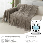 MYSKY HOME Couch Covers for 3 Cushion Couch Sofa, Sectional Couch Cover L Shape Chenille Couch Cushion Covers for Pets, Furniture Protector Cover for Dogs, Kids, 71"X150", Sand