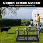 PJYuCien Square Playpen Bottom Pad for 24'' Width 8 Panel Pen, Black | Protect Floor, Easy to Move and Clean, Perfect for Puppy, Duck, and Other Small Animals, Hook Connect