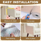 78.7"x15.8" Cat Scratching Mat Self Adhesive Furniture Protector Trim Fit | Stop Cat Scratching Furniture With Thick Felt Protector, Strong Adhesive, Easy Trim, Protects Couch Sofa Wall Instantly