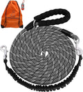 Long Dog Leash with Reflective Threads 15FT 20FT 30FT 50FT,Heavy Duty Bungee Dog Leashes for Small Medium Large Breed Dogs,Shock Absorbing Training Leash for Walking,Hunting,Camping&Yard