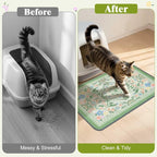 Unicorn Catcher 33"x22" Cat Litter Mat Machine Washable Litter Trapping Pad | Kitty Paw Friendly Padding With Breathable 3D Air Mesh Technology And A Non-Slip Base To Keep Home Floors Debris-Free