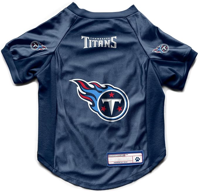Littlearth NFL Tennessee Titans Stretch Pet Jersey, Team Color, X-Small