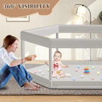 Hiaksedt Large Baby Playpen 65x65 Inch, PlayPen for Babies and Toddlers | Hexagonal Type Baby Play Yards for Indoor & Outdoor with Breathable Mesh Anti-Fall