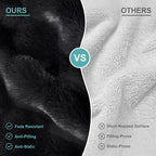 COZY KISS Orthopedic Dog Bed for Medium Small Size Dog, Soft and Warm Faux Fur Sofa for Pet Up to 40 lbs, Foam Bolster Anti-Slip Couch with Washable Removable Cover, M 30x20x6.5 inch, Black