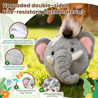 Interactive Dog Toys, Self Moving Dog Toy with Squeaky Bouncing Ball & Jumping Music Recording Mode, Rechargeable Vibrating Dogs Toy for Small Medium Large Dogs to Keep Them Busy (Elephant)