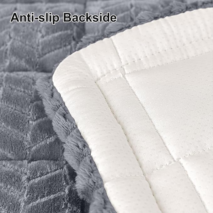 Smiry Couch Cover for Dogs, Non Slip Fuzzy Pet Sofa Covers Washable | Sofa Slipcovers for 2 Cushion Couch, Soft Thick Furniture Protector for Cats Dogs, Against Fur, Dirt, Scratch (27.6"x47")