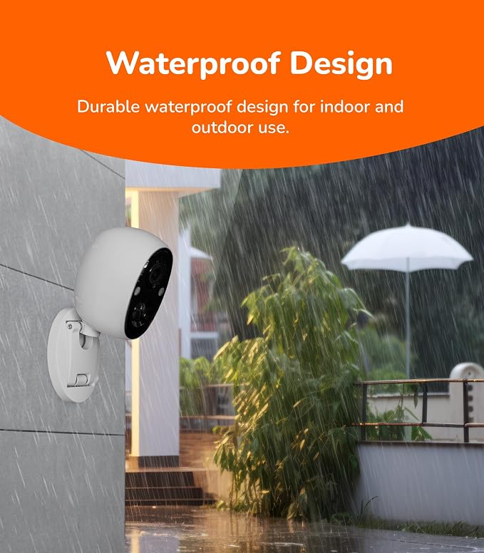 SensForge 2.5K Indoor Outdoor Battery Camera, Dual-Band WiFi, Free AI Human & Pet Detection, 2-Day Cloud + 32GB SD Storage, Spotlight Color Night Vision, Magnetic Mount, Optional AI + Storage Upgrade