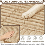FUANGUI Waterproof Couch Cover Sofa Cover for Dogs and Pets Sofa Protector | Non-Slip Washable Fuzzy Soft Cat Bed Sofa Slipcover for 2-3 Cushion Couch Sofa Pet Friendly, Khaki, 27.6" x 94.5", 1 pcs