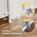 Cumbor 37-55" Retractable Baby Gates for Stairs & Doorways, Indoor Outdoor | Hardware Mounted Mesh Dog & Pet Gate, Easy Walk Through, One-Hand Operation, Anti-Crawl Adjustable Safety Gate for Dog, White