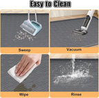 Silicone Cat Litter Mat 42" x 29" Cat Mat for Litter Box, Dark Grey | Extra Large Cat Litter Trapping Mat for Floor, Waterproof, Non-Slip Kitty Litter Box Mat with Raised Edge, Easy to Clean