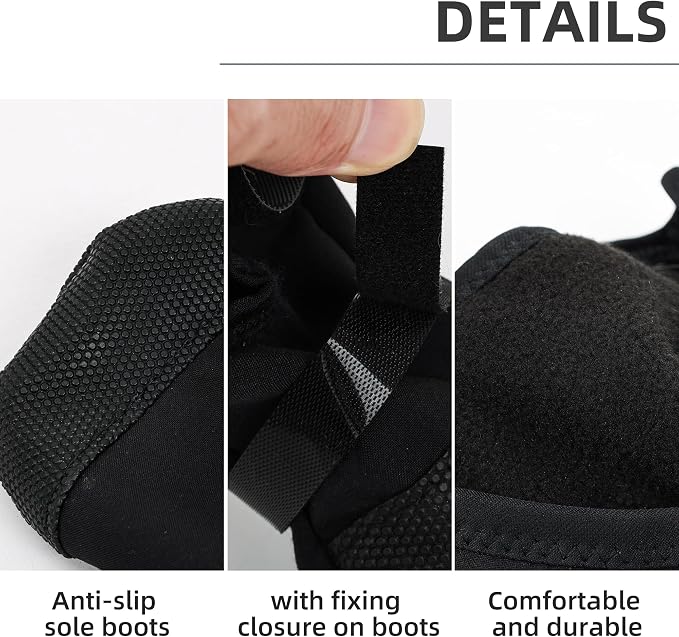 Anti-Lick Breathable Dog Recovery Boots for Injured Paws, Black M | Non-Slip Sole, Adhesive Strap Dog Shoes for Medium Large Breeds