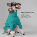 cyeollo Dog Sweater Long Sleeve Knitted Turtleneck Pullover Warm Clothes | Ultra Soft Warm Knit, Full Coverage, 4-Way Stretch for Easy Movement, Easy On & Off, Winter Daily Wear for Small Dogs