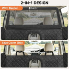 Snagle Paw Dog Car Seat Cover & Back Seat Extender,31"Super High Pet Barrier with Anti-Slip Hard Bottom Hammock Holds 440lbs,Water-Resistant Car Seat Protector for SUV,Trucks,Easy-Clean,Patent Pending
