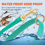 Viper Biothane K9 Working Dog Leash Waterproof Lead for Tracking Training Schutzhund Odor-Proof Long Line with Solid Brass Snap for Puppy Medium and Large Dogs 6ft, Teal