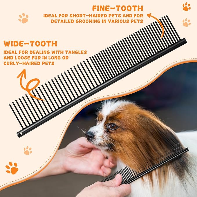 Professional Dog Grooming Scissors Set, 7 Inch/8 Inch Pet Grooming Scissors Chunkers Shears for Dog, Curved Dog Grooming Scissors, Thinning Shears for Dog with Grooming Comb | Pet Grooming Chunkers Shears for Dog, Curved Dog Grooming Scissors, Thinning...