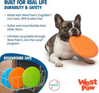 WEST PAW Zogoflex Zisc Dog Flying Disc, High Flying Aerodynamic Disc for Dogs Puppy – Lightweight, Floatable Disc for Fetch, Tug of War, Catch, Play – Doubles as Food/Water Bowl, Large 8.5", Glow
